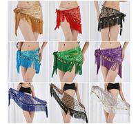 1 pezzo Catena per vita da danza del ventre da donna, accessorio per gonna, decorata con monete e perline, adatta per festival, feste, discoteche, spiagge, stile esotico, stile boho vintage con ricami