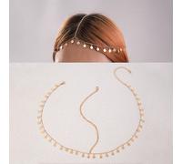 1 pezzo Cerchietto semplice in lega con dettaglio a disco e nappina, accessorio per capelli da donna, regalo per feste, per la sposa, accessori per capelli da donna Tagli UnicaFerro