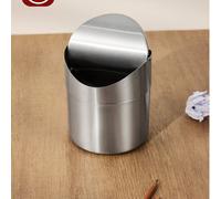 1 pezzo Cestino mini da scrivania con coperchio a ribalta in acciaio inossidabile, adatto per auto/ufficio/bagno, ideale per riciclaggio dei rifiuti e stoccaggio dei rifiuti 1 cestino per rifiuti in a