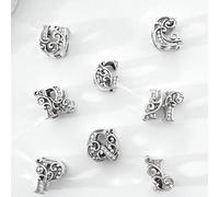 1 pezzo Charm alla moda in argento 925 con zirconia 26 lettere, per bracciali e braccialetti, fai da te per gioielli, regalo di anniversario per donne L,M,S,H,A,T,O,X,B,C,D,E,F,G,I,J,K,N,P,Q,R,U,V,W,Y