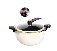 1 pezzo Chubby Micro-Pressure Pot for uso domestico 7L Grande capacità 26 cm Pentola for stufato antiaderente multifunzionale Fornello a induzione Gas(WHITE)