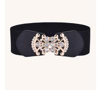 1 pezzo Cintura larga di lusso e alla moda da donna con strass, disponibile anche in taglie grandi, adatta per cappotti e vestiti, per occasioni come Ognissanti, estate, scuola, autunno 70,80,90Colore