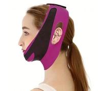 1 pezzo Cintura per assottigliare il viso a forma di V, 1 cintura per sollevare il mento, plastificante per mandibola, benda per definire il contorno del viso, cintura per assottigliare il viso, cintu