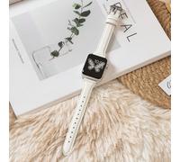 1 pezzo Cinturino classico sottile in pelle PU bianca, alla moda per uomo & donna, compatibile con Apple Watch S8/S9/S10/S11 (45mm/44mm/38mm/40mm/41mm/42mm/49mm/46mm), bracciale sportivo per smartwatc