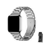 1 pezzo Cinturino compatibile con Apple Watch, cinturino in metallo argento in acciaio inossidabile regolabile, adatto per Watch Ultra2 1 SE S9 8 7 6 5 4 3 2 1 Series, regalo di moda per ragazzi e rag
