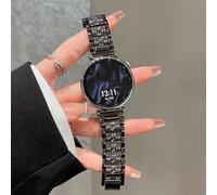 1 pezzo Cinturino in metallo con strass neri, compatibile con Xiaomi, Galaxy Watch 7 6 5 4 da 40mm e 44mm, Galaxy Watch 5 Pro da 45mm/Watch 6 4 Classic da 42mm, 46mm, 43mm e 47mm/Active 2, adatto per 