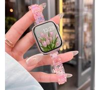 1 pezzo Cinturino per compatibile, da donna, di moda, slim, rosa, trasparente con effetto laser, compatibile per da 38mm, 40mm, 41mm, 42mm, 44mm, 45mm, 46mm, Ultra 49mm, in acrilico trasparente arcoba