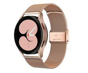 1 pezzo Cinturino per orologio in metallo color oro rosa Milano, adatto per cinturini da 20mm e 22mm in acciaio inossidabile per Samsung Smartwatch, compatibile con Samsung Galaxy Watch 3 42mm/46mm, G