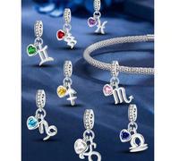 1 pezzo Ciondolo con segno zodiacale esotico, adatto per le donne, può essere utilizzato per la creazione di gioielli fai-da-te come braccialetti e bangles, un ottimo regalo per la fidanzata leone,Acq