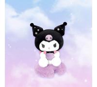 1 pezzo Ciondolo peluche Kuromi di Sanrio a forma di stella, luna e nuvola, in tessuto morbido e delicato sulla pelle, con cappello a punta e decorazione a cuore, compatto e portatile, adatto per deco