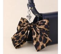 1 pezzo Ciondolo portachiavi alla moda a forma di cuore con fiocco e stampa leopardata, adatto per feste e raduni, può essere appeso a borse, pantaloni, zaini, borse a tracolla come decorazione (il te
