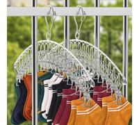 1 pezzo Clip per calzini colore casuale, appendiabiti per calzini in acciaio inossidabile con molletta, stendibiancheria multifunzione a fila singola per biancheria intima Tagli UnicaAcciaio inossidab