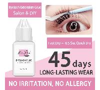 1 pezzo Colla professionale per ciglie extra forte da 12 ml - asciugatura rapida in 0,5-1 secondo, durata 45 giorni, colla nera professionale (12 ml) - Adesivo durevole per ciglie Stacy ABS