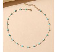1 pezzo Collana alla moda con catena in rame e perline per donna, con leggera variazione nel numero di perline, la specifica della lunghezza prevale Tagli UnicaRame