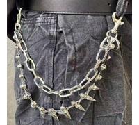 1 pezzo Collana/Catena per vita in stile punk semplice, moda hip hop, versatile, pendente a forma di proiettile in metallo, adatto per l'uso quotidiano e come accessorio da uomo, regalo Tagli UnicaLeg