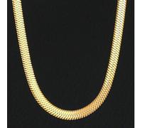 1 pezzo Collana classica ed elegante con catena a serpente dorata per ragazze, choker a spina di pesce chic vintage e cool, gioiello vintage alla moda per vacanze, ballo di fine anno e viaggi Tagli Un