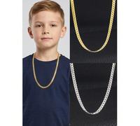 1 pezzo Collana con catena d'oro stile punk minimalista, gioiello di moda da strada unisex, accessorio quotidiano, accessorio per ragazzi per il ritorno a scuola giallo dorato,argentoAcciaio inossidab