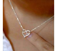 1 pezzo Collana con ciondolo a forma di cuore infinito in argento sterling 925 con zirconi, stile minimalista di lusso, catena a collarino, regalo per la festa della mamma o di San Valentino per donne
