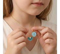 1 pezzo Collana con ciondolo a lettera in lega raffinata con perla blu a conchiglia, gioiello di moda, stile spiaggia per vacanze estive, accessorio regalo per la Festa della Mamma A,B,C,D,E,F,G,H,I,J