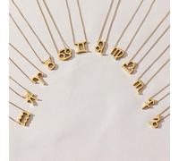 1 pezzo Collana con ciondolo alla moda in acciaio inossidabile 12 costellazione per donne per regalo Ariete,Toro,Gemelli,Cancro,Leone,Vergine,Bilancia,Scorpione,Sagittario,Capricorno,Acquario,PesciAcc