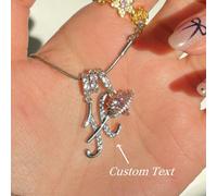 1 pezzo Collana con ciondolo minimal in acciaio inossidabile con lettera iniziale e gemma di zirconia cubica, personalizzabile con monogramma semplice, regalo di moda, casual, personalizzato, unico pe