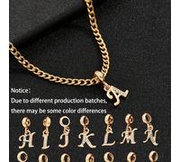 1 pezzo Collana con ciondolo personalizzato con iniziali inglesi in nuovo carattere, catena spessa, gioiello da uomo hip hop con 26 iniziali, adatto per compleanno, festival e uso quotidiano (Nota: a