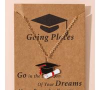 1 pezzo Collana con nappina e tocco da laurea, stile minimalista e alla moda, catena per clavicola, regalo commemorativo per insegnanti e compagni di arta non inclusa) Tagli UnicaLega di zinc
