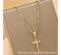 1 pezzo Collana con pendente a croce piccola e alla moda, ipoallergenica, adatta come regalo per Natale/Ringraziamento/Ognissanti/Festa della Mamma/San Valentino per coppie/amici/credenti, Prima Comun