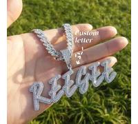 1 pezzo Collana con pendente a doppio strato con texture erbosa, combinazione di lettere e numeri, gioiello di moda di strada personalizzato, stile unisex hip hop, dichiarazione boho Rame