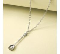 1 pezzo Collana con pendente a forma di cucchiaio, regalo elegante per le donne Tagli UnicaLega di zinco