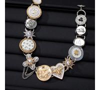 1 pezzo Collana con pendente a forma di cuore e fiore nello stile punk Y2K, adatta come accessorio per feste, festival musicali e San Valentino per le donne Lega di zinco