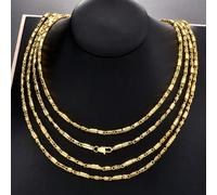 1 pezzo Collana da donna placcata in oro 14K stile cubano hip-hop personalizzata, adatta per uso quotidiano, feste, banchetti e viaggi 60 cm/24 pollici,55 cm/22 pollici,50 cm/20 pollici,45 cm/18 polli