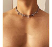 1 pezzo Collana da uomo alla moda dal design minimalista, con ciondolo a rivetto. Questa collana può mettere in mostra il fascino personale di un uomo mantenendo un aspetto elegante, rendendola una sc