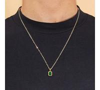 1 pezzo Collana da uomo alla moda e popolare con motivo geometrico in gemme, in rame affascinante, per regali di gioielli e un aspetto alla moda, accessori di moda, regali per il Ringraziamento, il Na