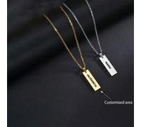 1 pezzo Collana di moda personalizzata con testo, idea regalo unica e minimalista per ragazzo e ragazza, per il ritorno a scuola, l'inverno, San Valentino Acciaio inossidabile