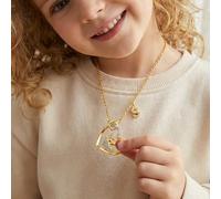 1 pezzo Collana dorata con iniziale inglese e forma a cuore con unicorno e zirconi completi, accessorio gioiello quotidiano, regalo A,B,C,D,E,F,G,H,I,J,K,L,M,N,O,P,Q,R,S,T,U,V,W,X,Y,ZLega di zinco