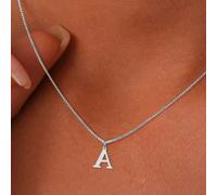 1 pezzo Collana in acciaio inossidabile con 26 lettere dell"alfabeto di moda, unisex L,M,S,H,A,T,O,X,B,C,D,E,F,G,I,J,K,N,P,Q,R,U,V,W,Y,Z,26 pezzi/setAcciaio inossidabile