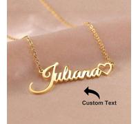 1 pezzo Collana in acciaio inossidabile personalizzata con nome semplice e vuoto per bambini e ragazze, personalizzata come regalo delicato per bambini, festa di nascità, idee regalo per il ritorno a 