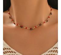 1 pezzo Collana in rame smaltato a forma di anguria, dolce e creativa, collana alla moda con frutta, adatta per uso quotidiano, decorazione, spiaggia, appuntamenti, feste. La disposizione della catena