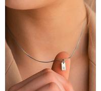 1 pezzo Collana mini con lettera da donna, collana con lettera placcata in argento, ciondolo con lettera in acciaio inossidabile, gioielleria all'ingrosso L,M,S,H,A,T,O,X,B,C,D,E,F,G,I,J,K,N,P,Q,R,U,V