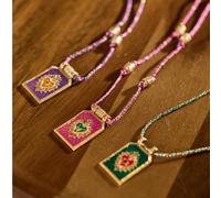1 pezzo Collana pendente boho-chic con ciondolo a forma di cuore, corda colorata lavorata a mano, perfetta per abbigliamento casual, viaggi, uscite in spiaggia, regalo di San Valentino, per mamma, mad