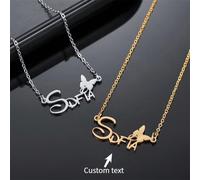 1 pezzo Collana personalizzata con ciondolo a farfalla alla moda e carina - Testo/lettera del nome personalizzabile, adatta per la vita quotidiana e le feste delle donne, il miglior regalo per la madr