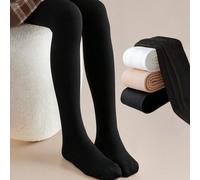 1 pezzo Collant termici neri per ragazze, leggings per bambini da indossare sotto in inverno, pantaloni termici spessi per bambini per la vita quotidiana e la danza, eleganti per l'autunno, comodi da 