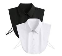 1 pezzo Colletto staccabile bianco da donna, casual business versatile senza maniche, colletto finto, mezza camicia con colletto artificiale, sottomaglia, camicia senza maniche, blusa versatile, colle