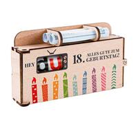 1 pezzo Confezione regalo originale per il 18° compleanno in legno - Du plo barretta di cioccolato decorazione - idee regalo per il 18° compleanno ragazzi ragazze - senza Du plo