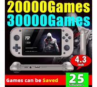 1 pezzo Console da gioco portatile, con 25 emulatori integrati come GBA/PSP/PS1, 30.000+ giochi classici retrò, schermo orizzontale da 4,3", doppio joystick, mini dispositivo da gioco portatile retrò
