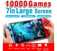 1 pezzo Console portatile da gioco, Nuova console arcade da combattimento PSP, Schermo HD grande da 7 pollici, Con 10.000 classici giochi retrò integrati e 10 emulatori, Lettore di giochi retrò portat