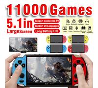 1 pezzo Console portatile multifunzione, con oltre 11.000 giochi classici vintage integrati e 13 emulatori (es. NES/GBA), connessione TV, ricaricabile, supporta e-book, musica, video, foto, registrazi