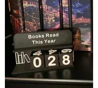 1 pezzo Contatore di libri letti moderno rosa e beige con 5 dadi numerici - Testo "Libri letti quest'anno" - Traccia il progresso annuale della lettura - Decorazione per biblioteca, ufficio, casa - Re