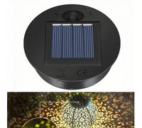 1 pezzo Coperchio di ricambio per luci solari a forma di barattolo di vetro, luci a forma di fate per decorazione da esterno, luci a forma di lucciole per tavolo da giardino, coperchio con pannello so